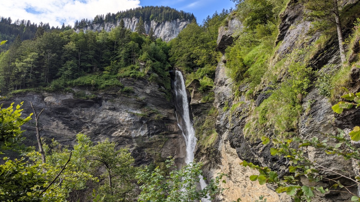 Reichenbachfall waterfall in Meiringen, Switzerland