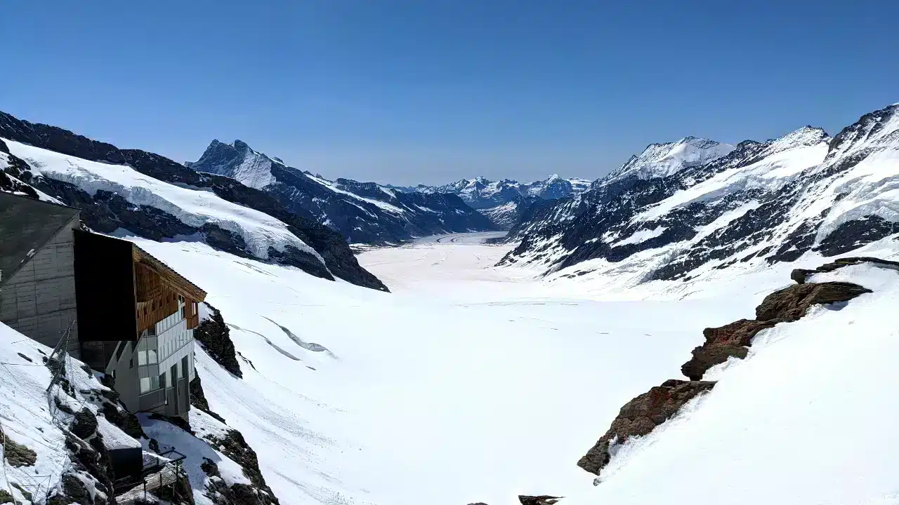 Jungfrau-Aletsch-Gletscher, vom Jungfraujoch aus gesehen