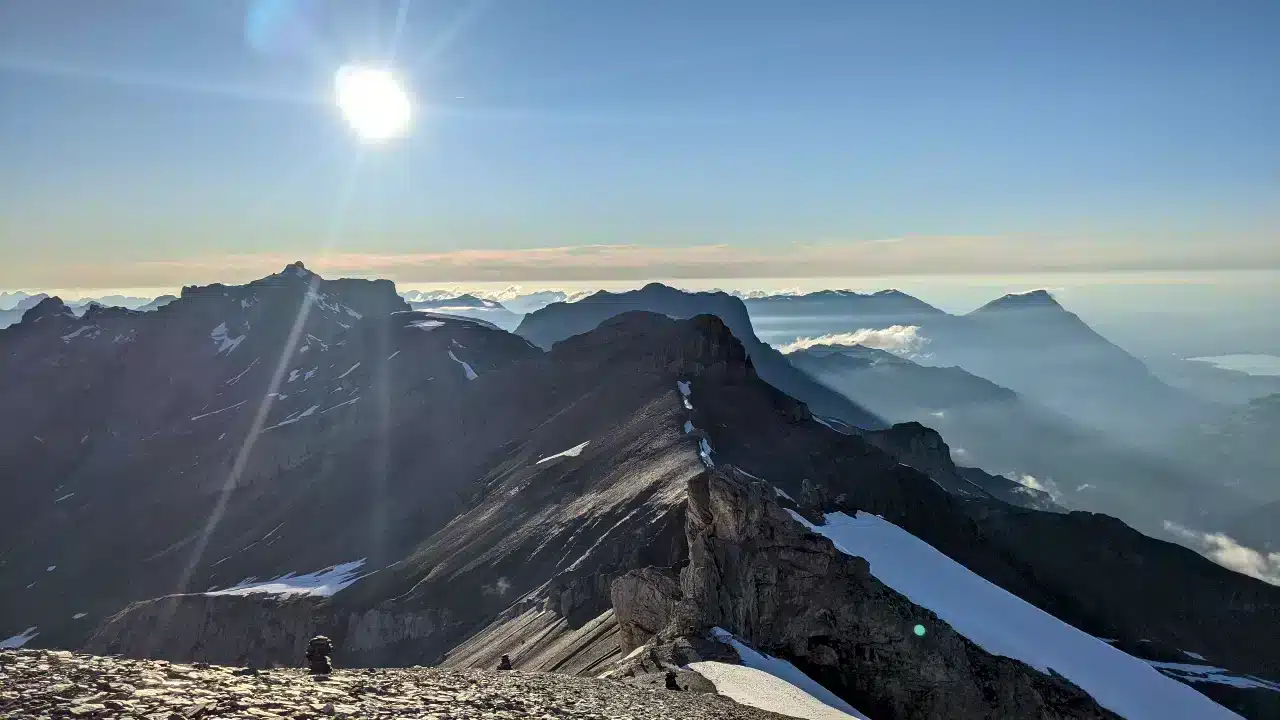 Best view from Hohtürli - Blüemlisalphütte over the Swiss Alps