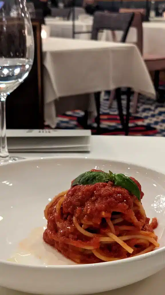 Spaghetti with homemade tomato sauce