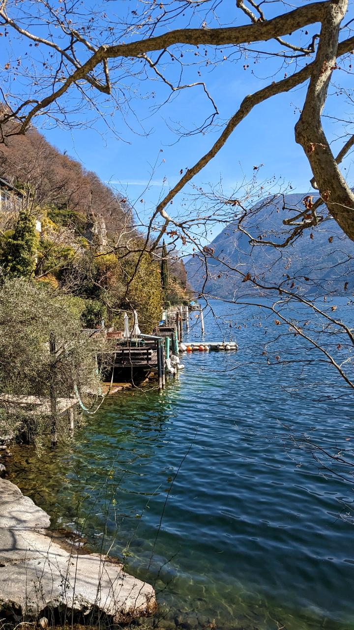 The Olive Trail (Sentiero dell'olivo) runs along Lake Lugano