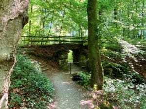 Der Wanderweg Pfannenstiel - Meilen führt unter und über Brücken