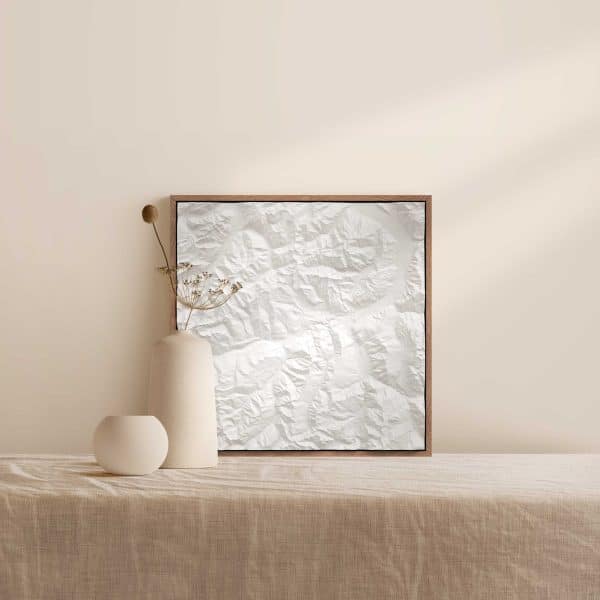 Gipsabdruck von Laax mit Buchholzrahmen mit Augmented Reality Layer von Hike&Dine