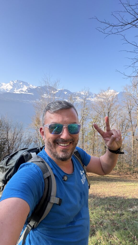 Matthias auf dem Aufstieg nach Föhnenbergen