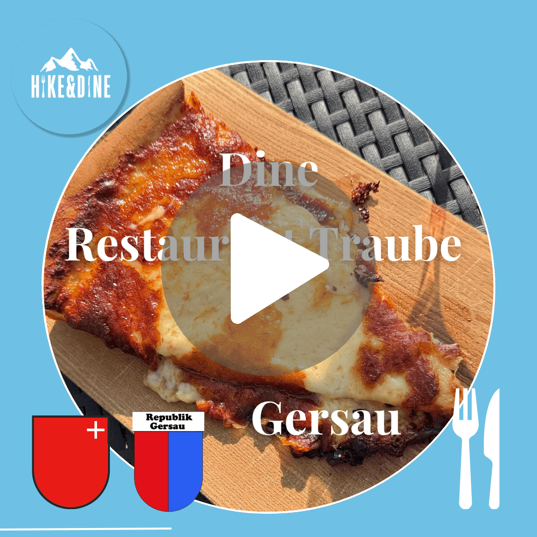 Videovorschau für das Dine-Erlebnis im Restaurant Traube in Gersau mit Fokus auf den originalen Gersauer Käsekuchen.